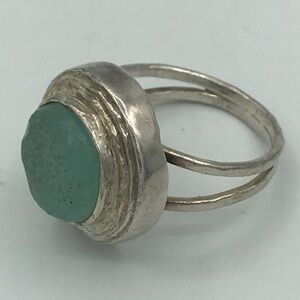 Oceanic Roman glass ring, size 6